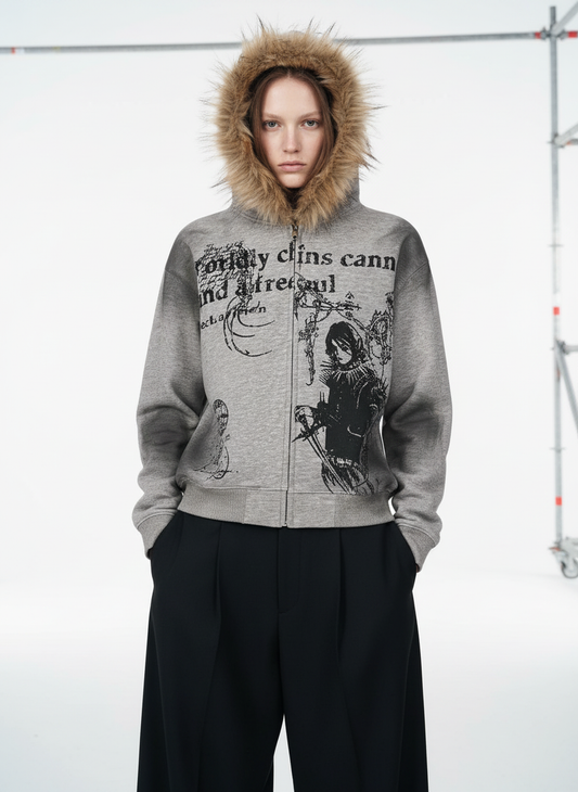 Supermade × Mortemartt Graphic Hooded Jacket- 2279