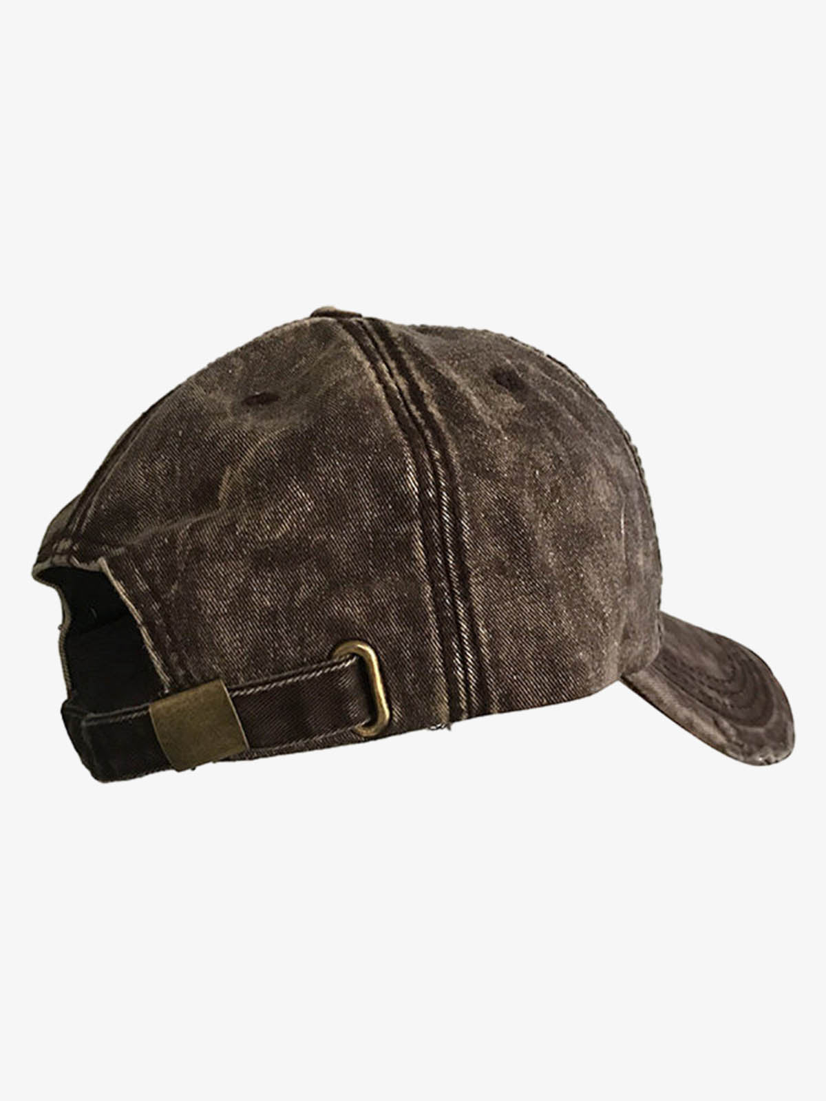 Distressed Cotton Baseball Cap with Frayed Brim and Vintage Wash Finish?