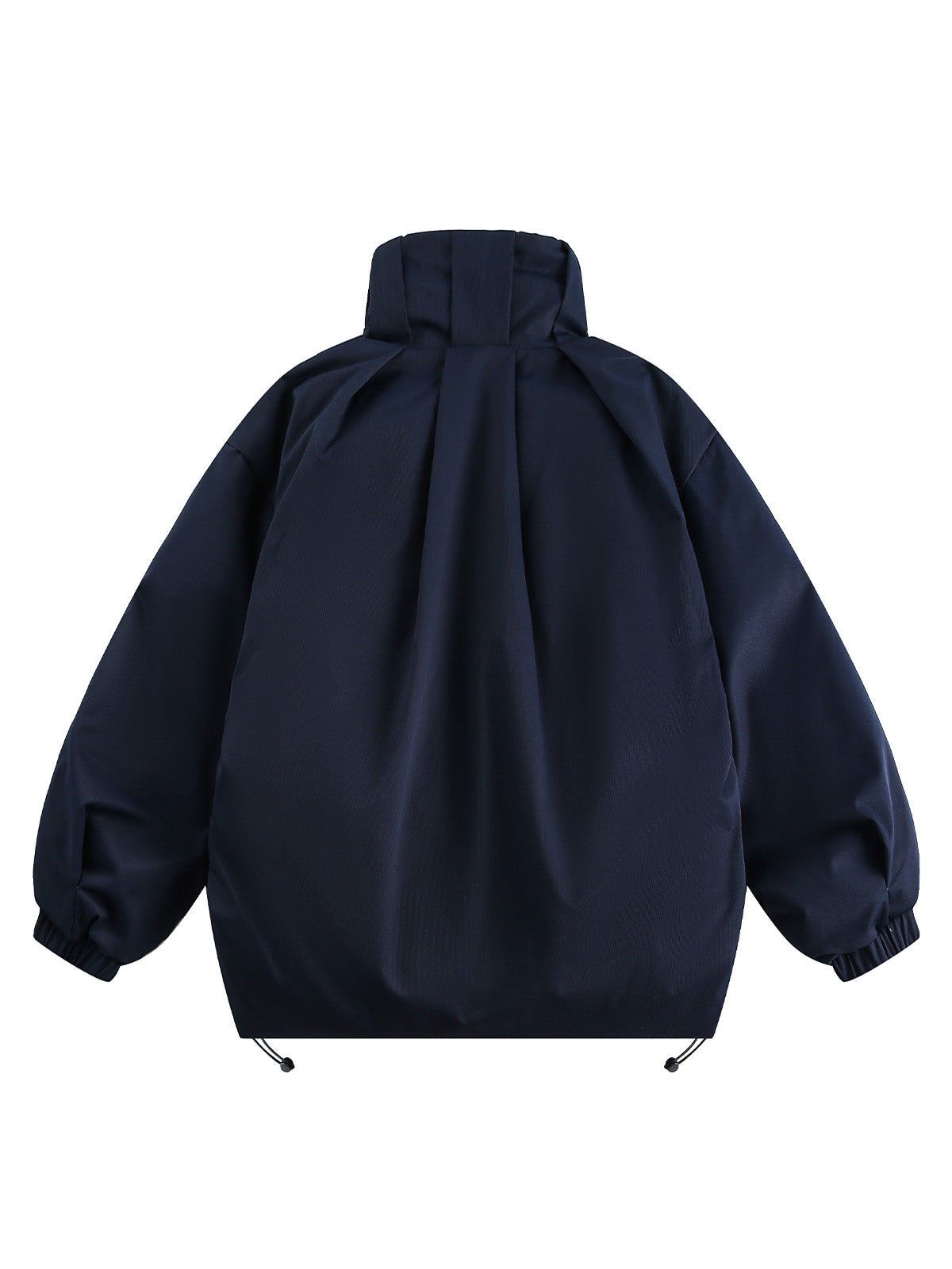 Vintage Oversized Pleated Stand Collar Jacket 