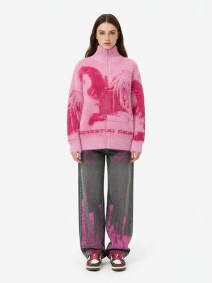 Thesupermade Graffiti Distressed Washed Baggy Jeans - 1886