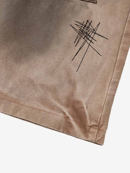 Thesupermade Scratched Patchwork Distressed Embroidered Work Jeans 