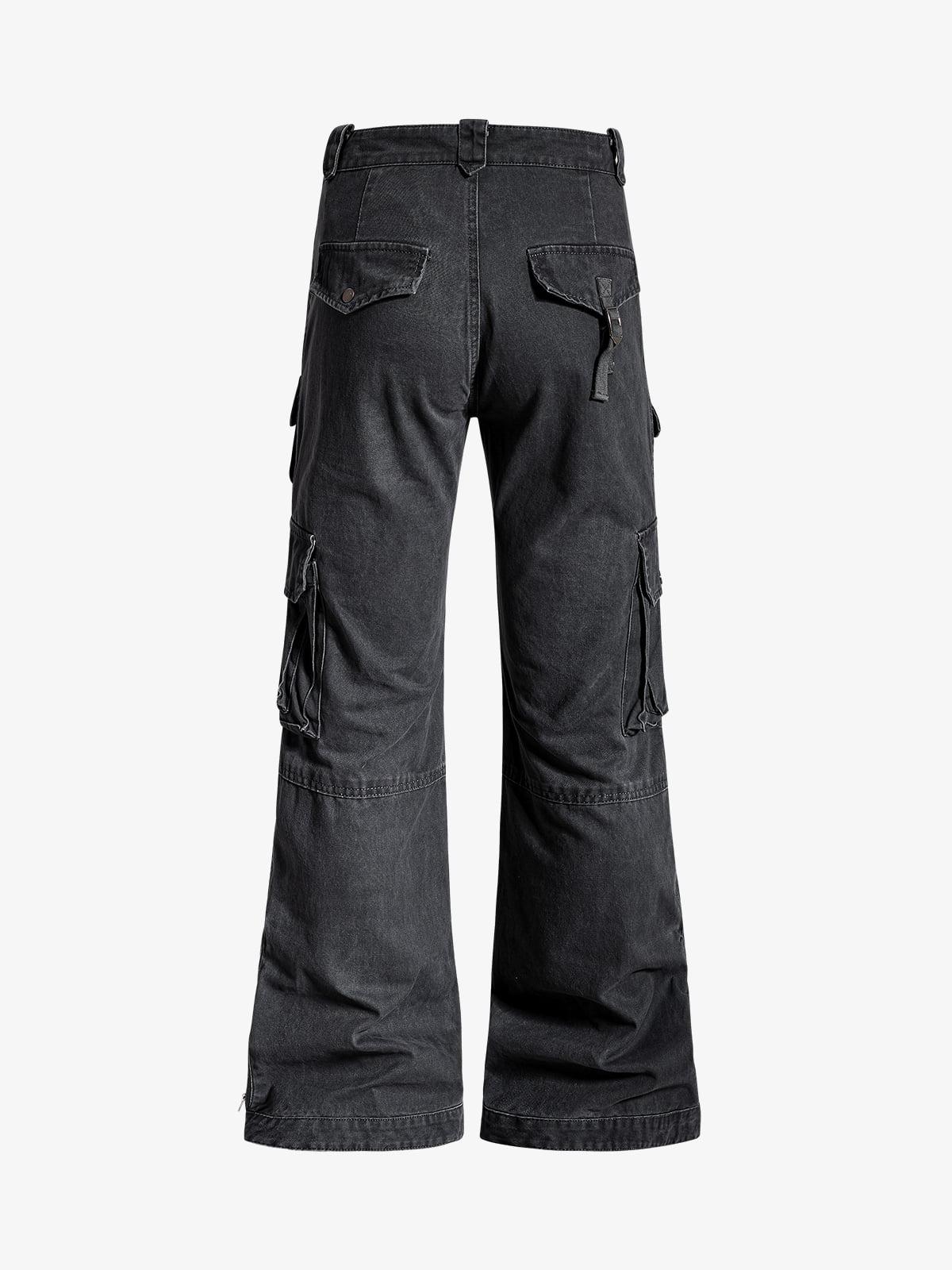 Cotton Blend Cargo Pants with Belted Straps and Multiple Pockets for Men and Women?