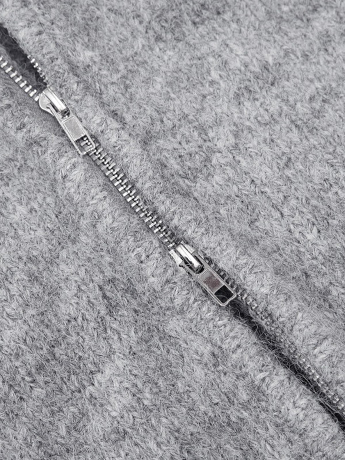 Stylish Star Pattern Zip-Up Knit Cardigan for Women 