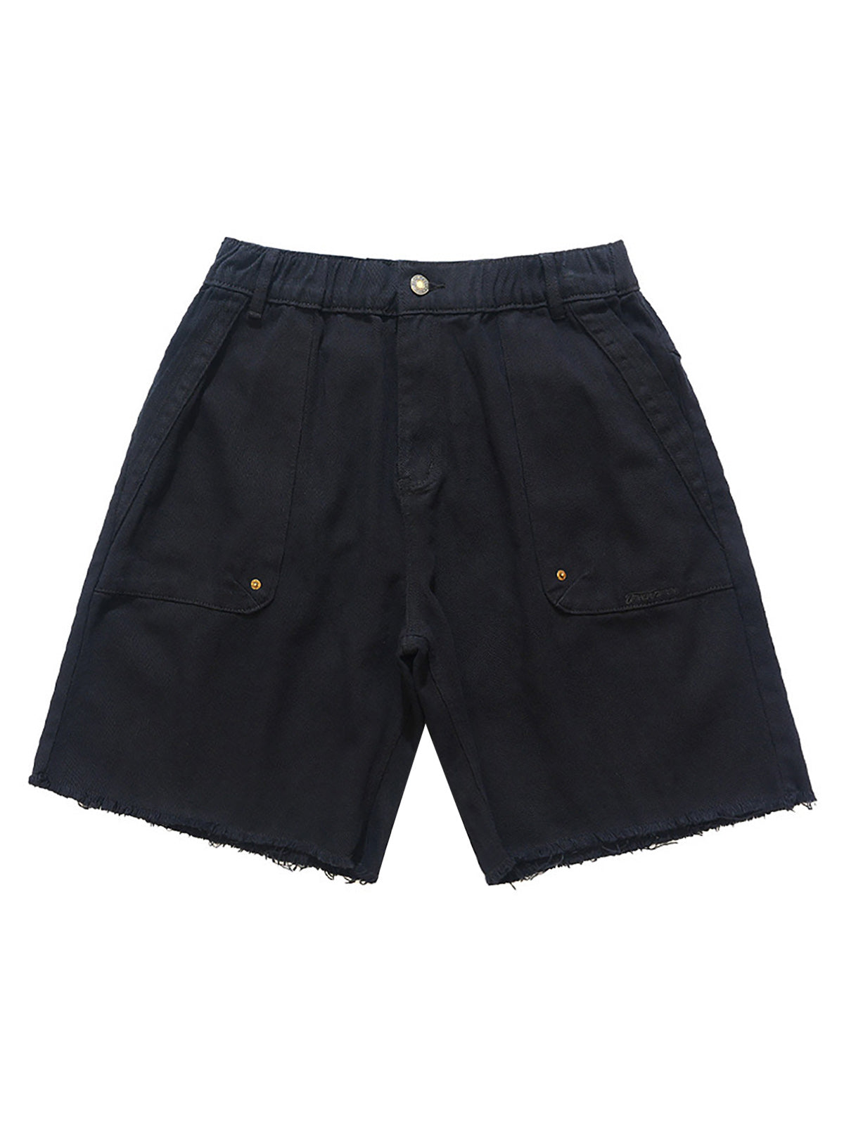 Camouflage Raw Edge Embroidered Cargo Shorts 