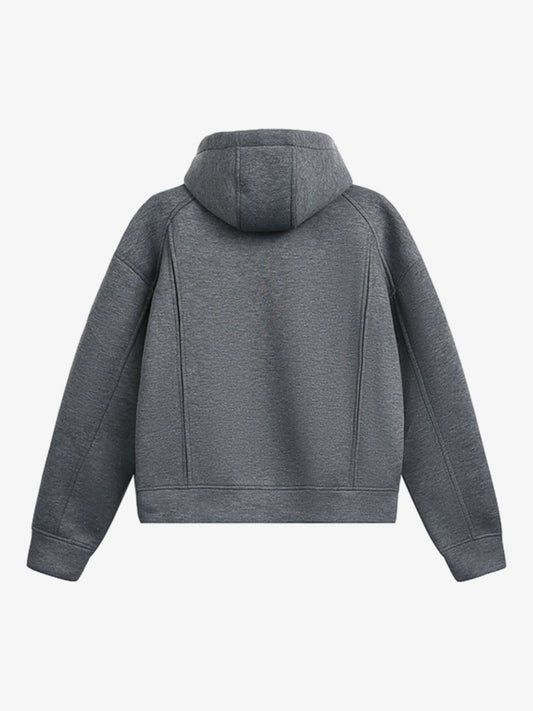Stylish Hooded Zip-Up Sweatshirt for Everyday Wear 