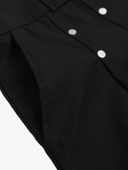 Pleated Design Pendant Decoration Baggy Shorts 