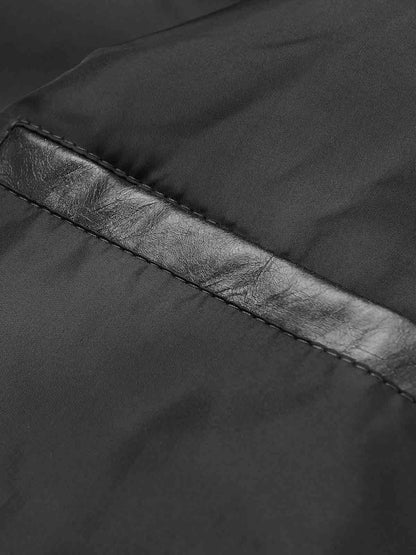 Stylish Velvet Bomber Jacket with Leather Collar for Men 