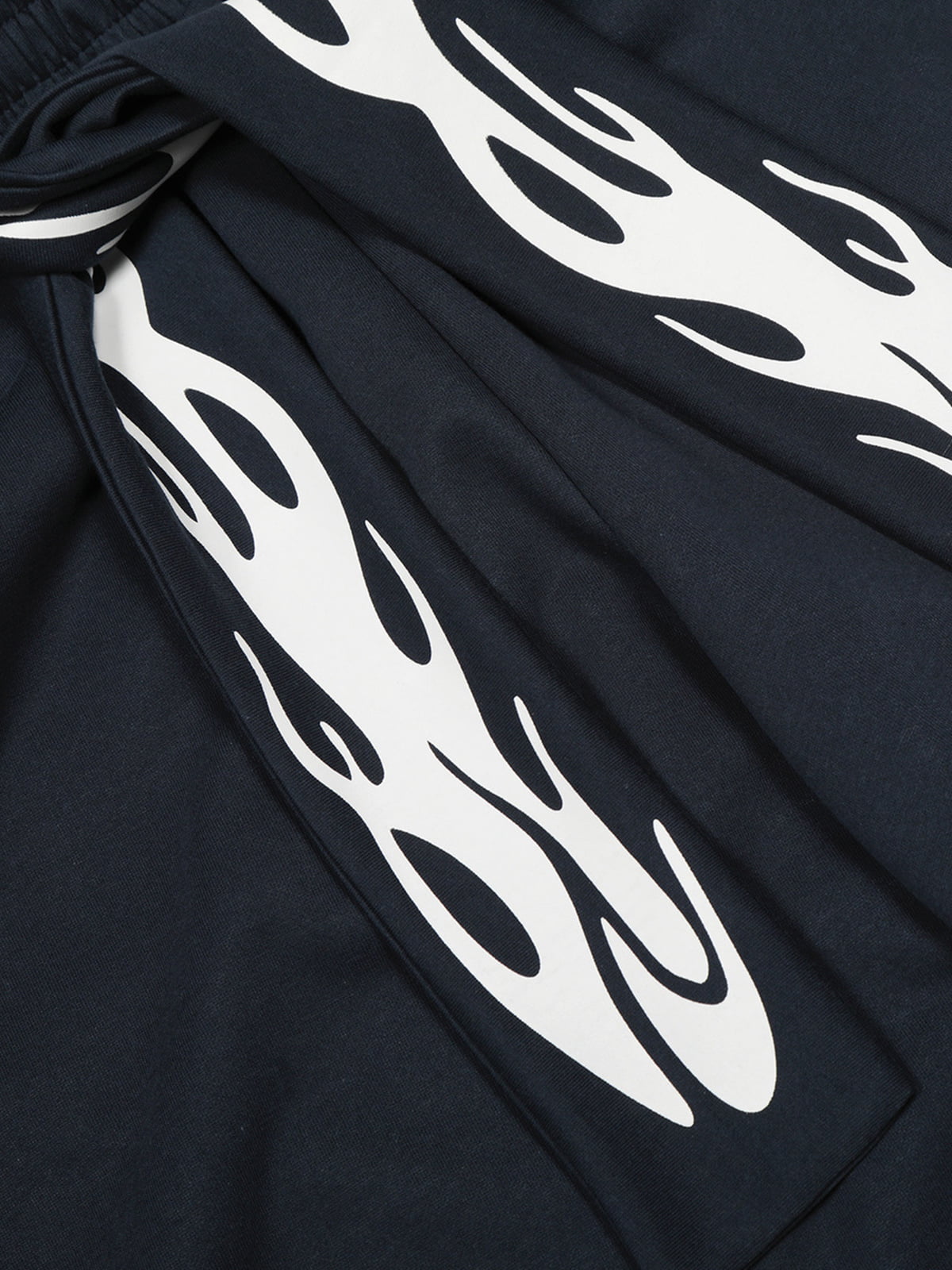 Stylish Flame Print Wide-Leg Pants for Casual Wear 