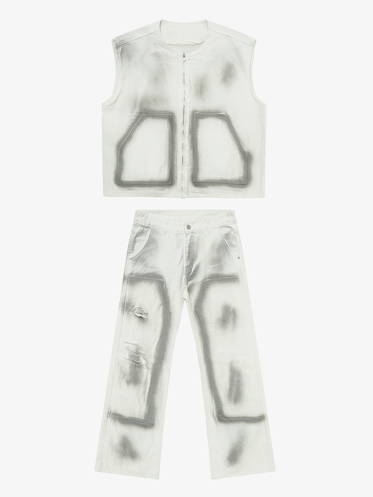 Camouflage Print Hooded Jumpsuit 