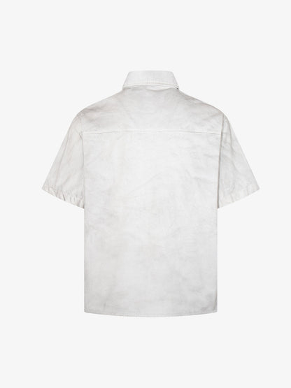 Cotton David Carson Graphic Print Short Sleeve Shirt Men's Casual Streetwear Fashion 