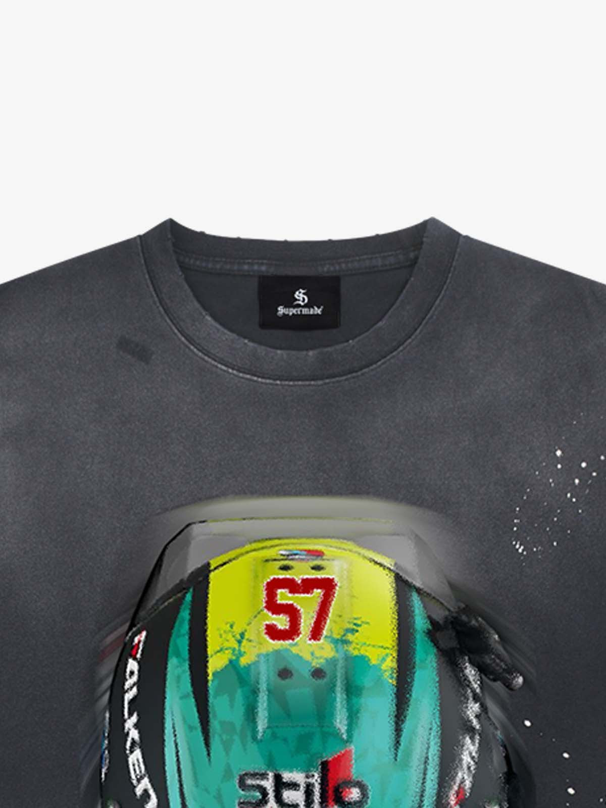 Snake and Sword Graphic T-Shirt with Bold Statement Design 