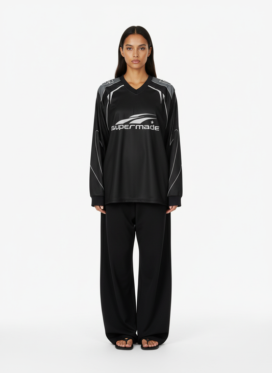 Vintage Colorblock College Number Jersey Long Sleeve T-Shirt