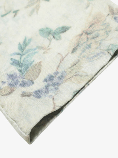 Vintage Floral Print Straight Jeans 