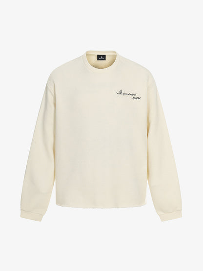 Cotton Blend Long Sleeve Star Print Crewneck Sweater for Women 