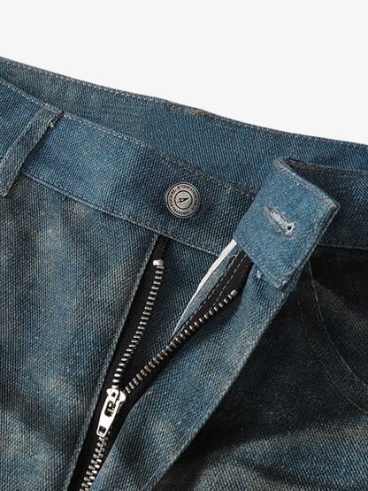 High Street RO Heavy Washed Flared Jeans 