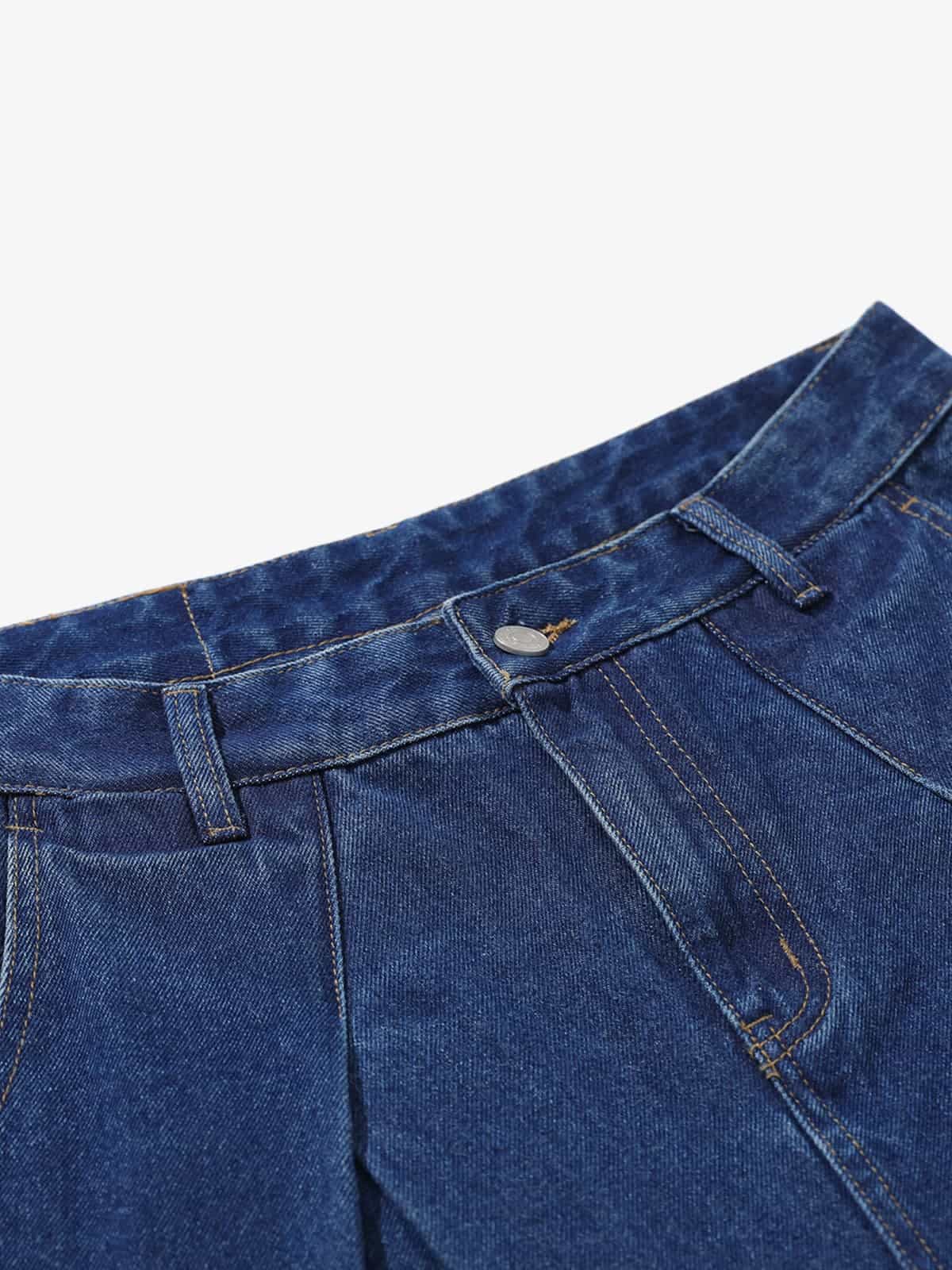 High-Waisted Wide-Leg Cargo Pants with Unique Pocket Design 