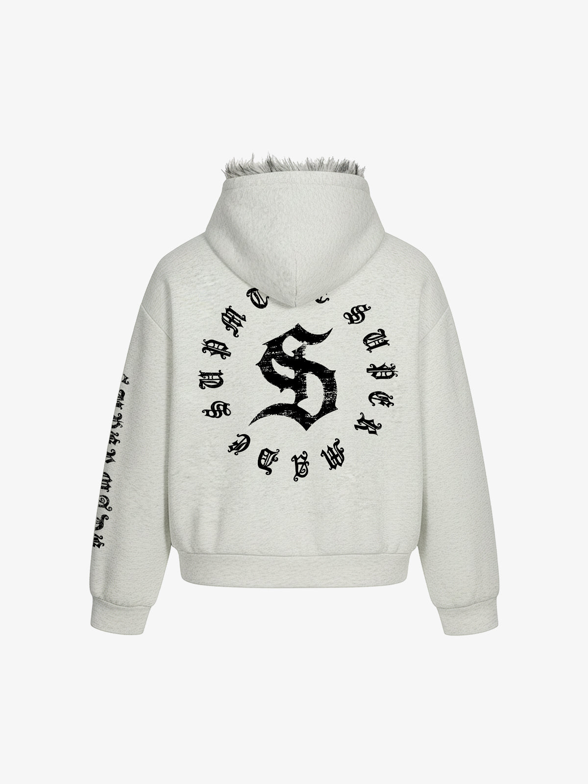 Stylish Graphic Hoodie with Faux Fur Trim for All-Season Wear 