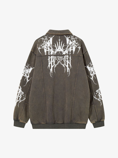 Skull Pattern Knit Sweater for Fall and Winter 