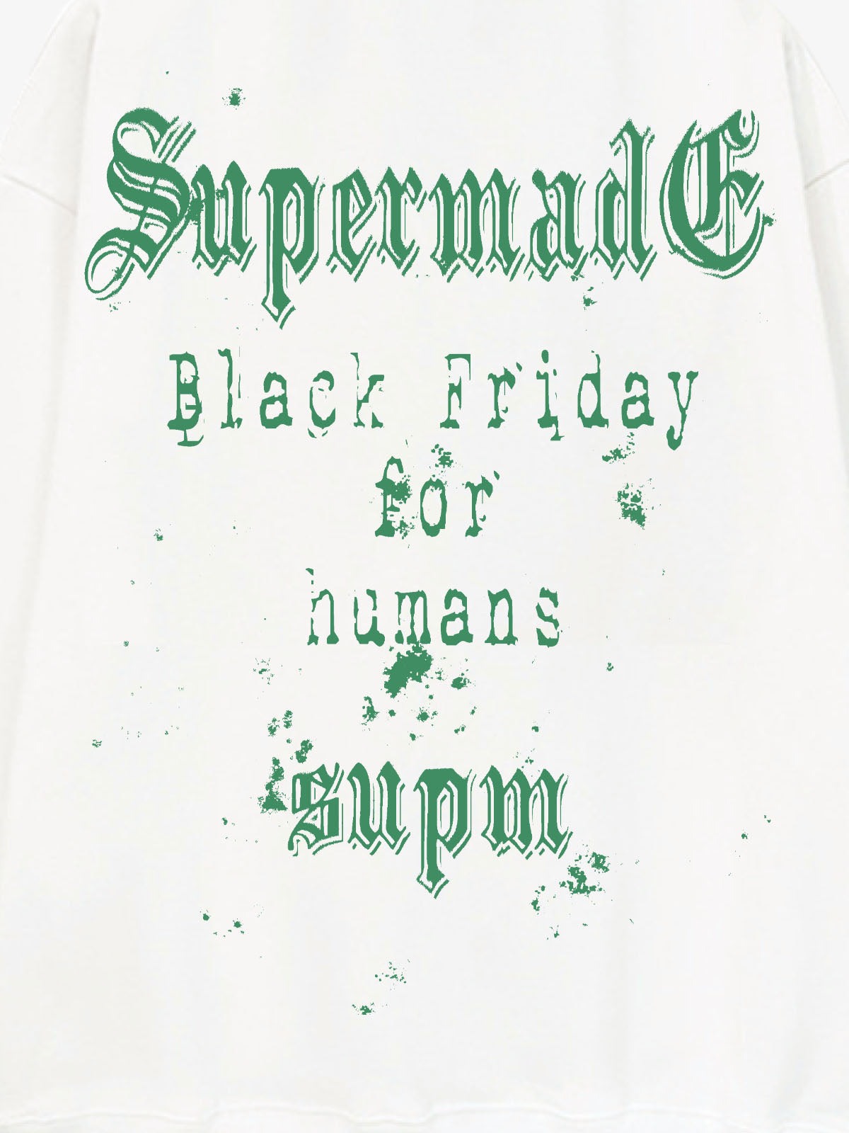 THE SUPERMADE Black Friday Human Supremacy Graphic Hoodie with Skull and Web Design 