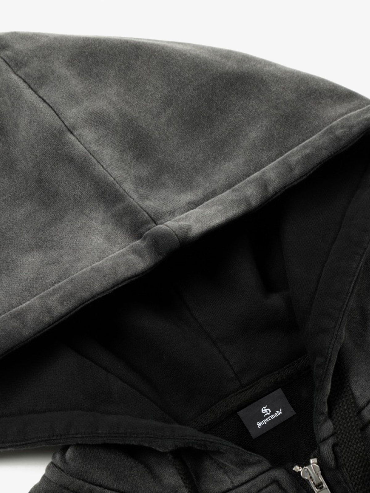 Cotton Blend Tie-Dye Hoodie with Plaid Number 23 Patch Design 