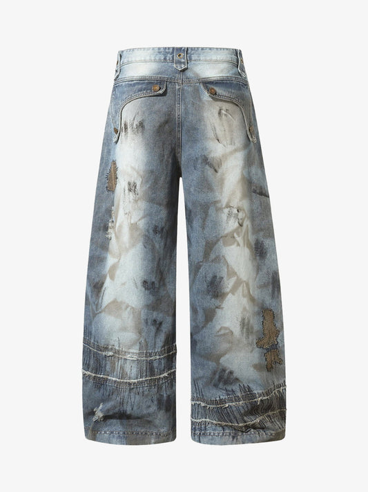 RO Style Washed Barrel Jeans - 2421 