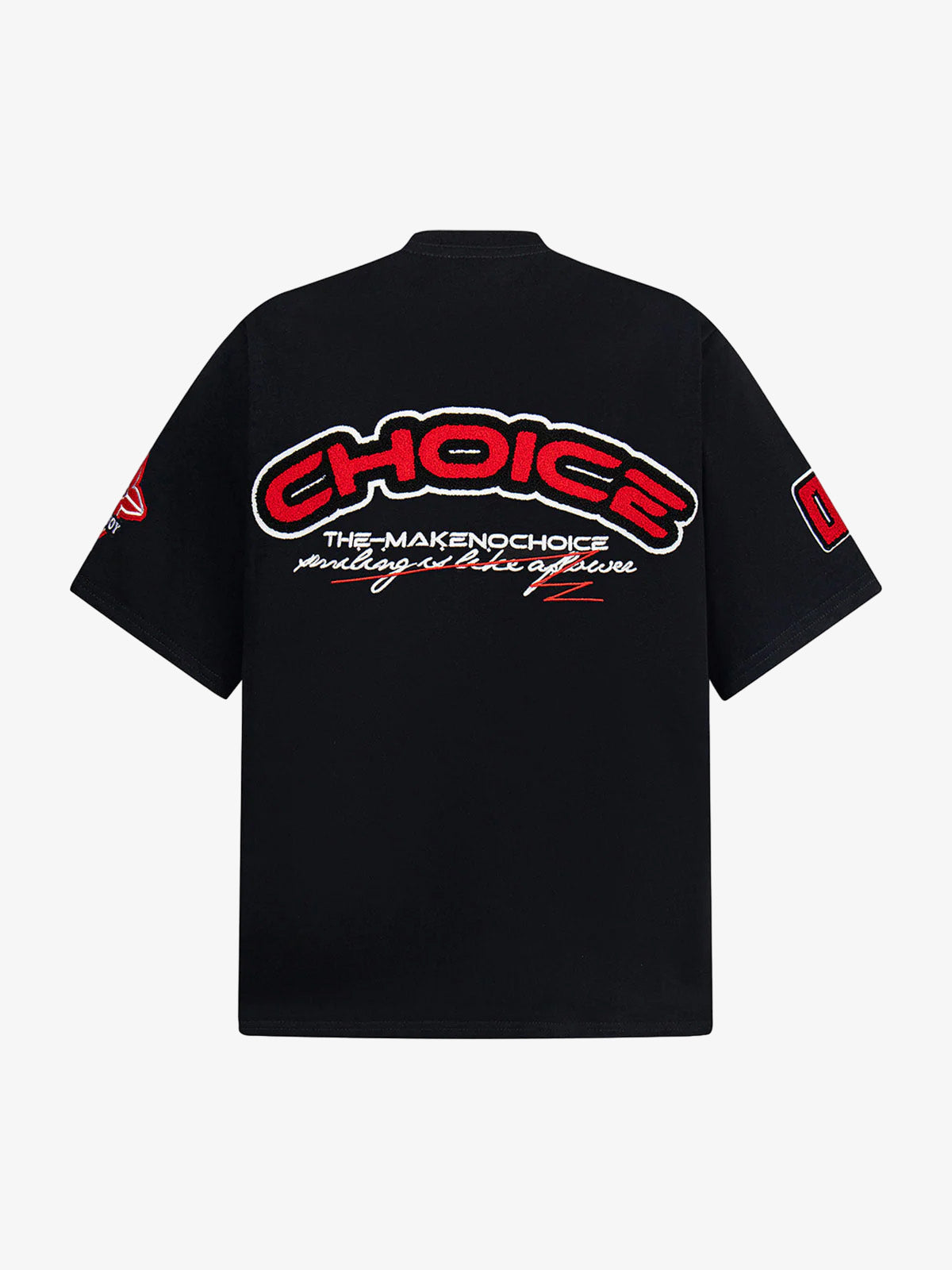 Retro Motorcycle Style Heavy Patch Embroidered T-shirt 