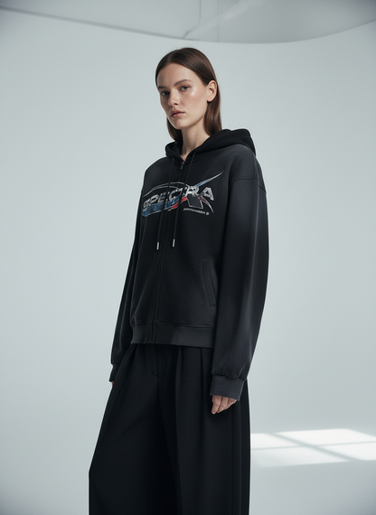 Wasteland Dirty Dyed Cardigan Hoodie