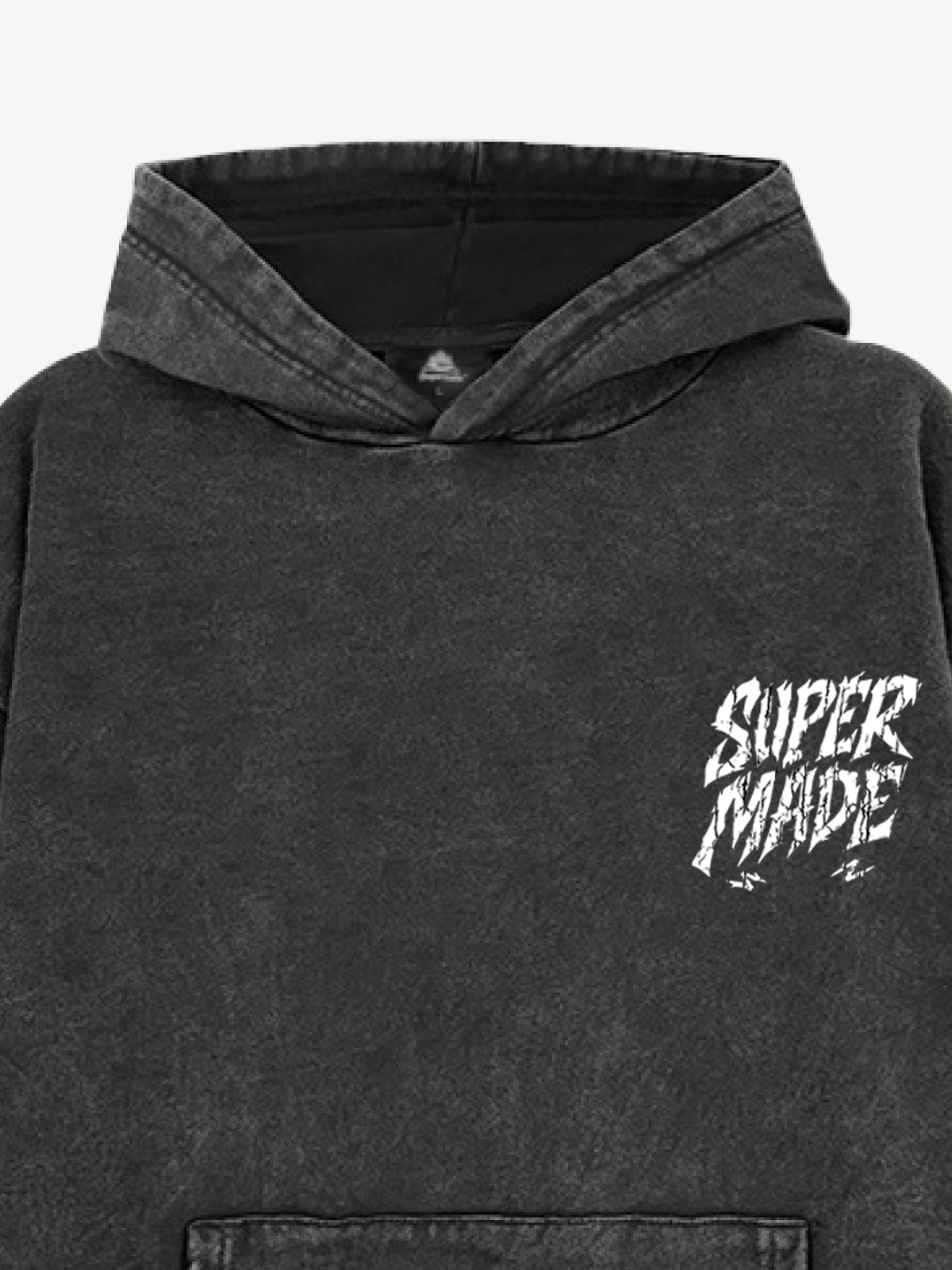 Distressed Graphic Bold Angel Wings Design Hoodie 