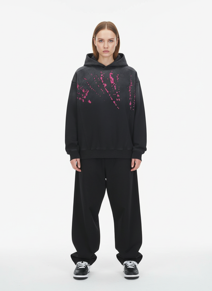 Street Dark Wasteland Distressed Washed Dirty-Dye Hoodie