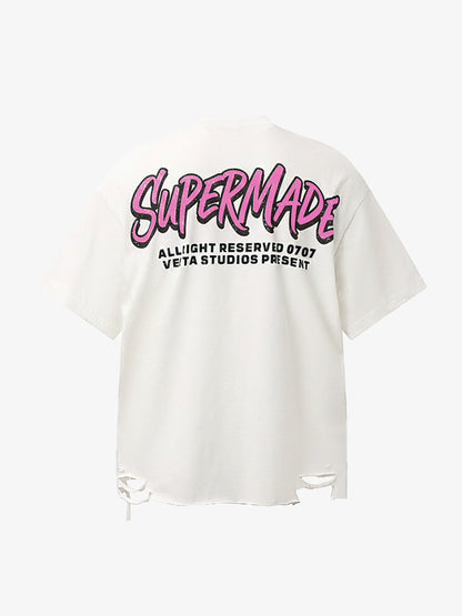 Retro Letter Graphic T-Shirt