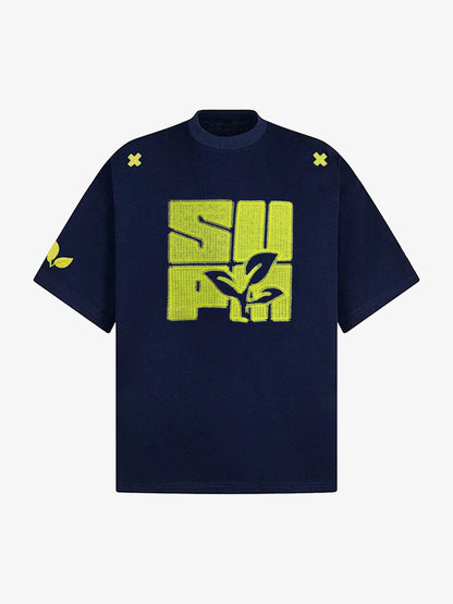 Floral Graphic Print T-Shirt - 2473 