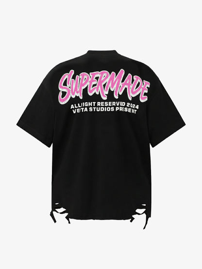 Retro Letter Graphic T-Shirt