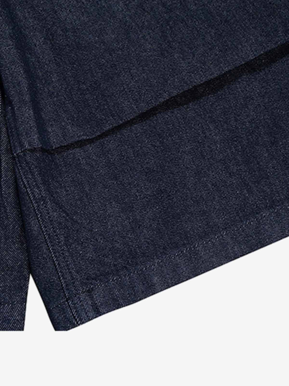 Cotton Denim Men's Oversized Cargo Shorts with Layered Design and Side Pockets?
