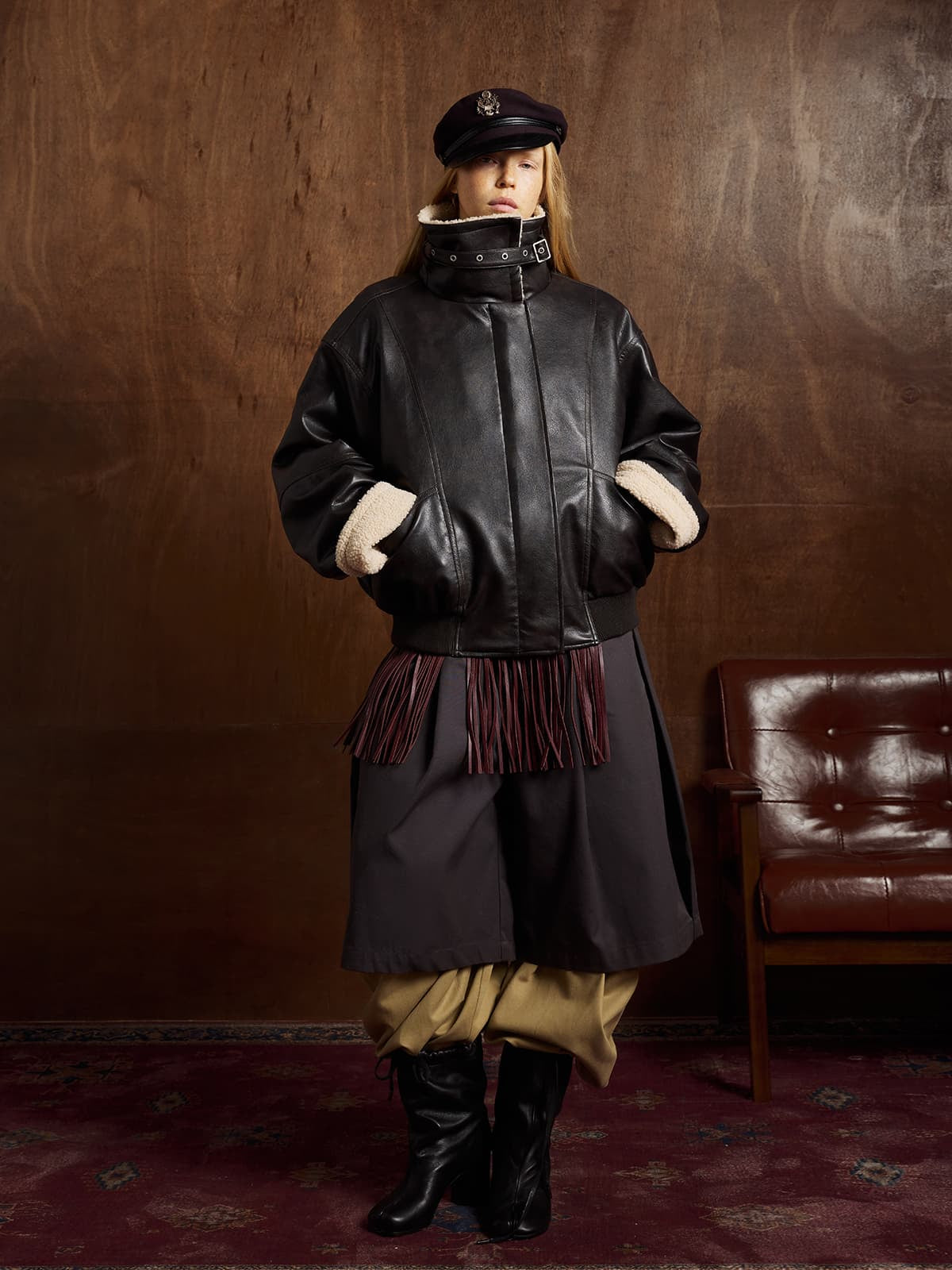 Stylish Aviator Jacket with Faux Fur Collar - Perfect for Casual and Fashionable Looks 