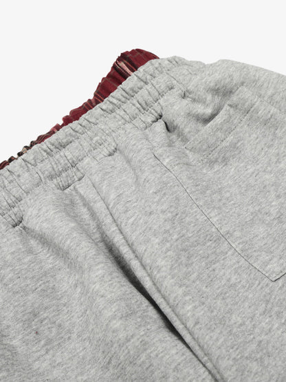 Wide-Leg Lounge Pants with Plaid Waistband and Stylish Lettering 