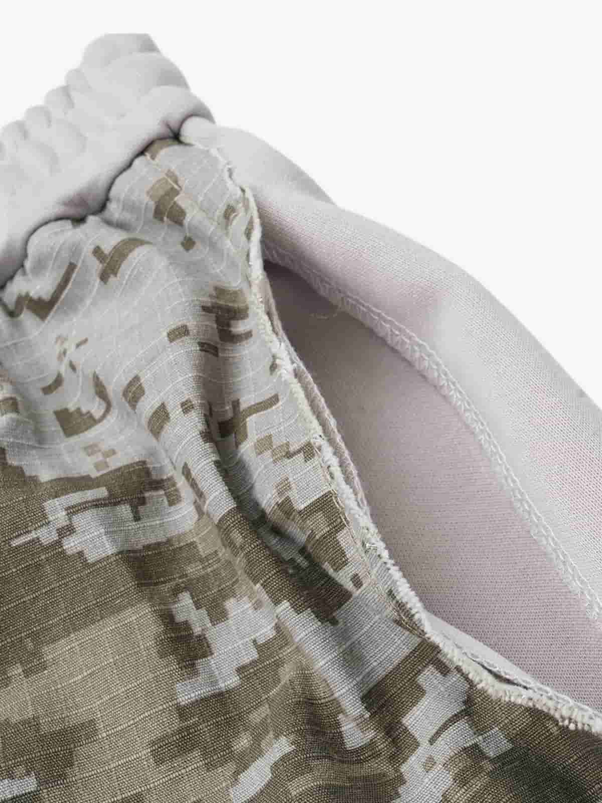 Retro Camouflage Star Patch Colorblock Casual Pants 