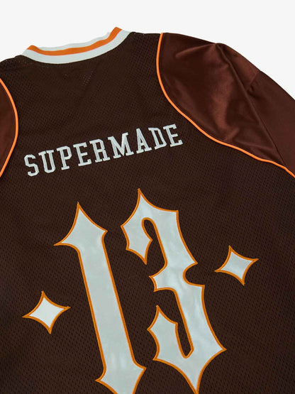 Supermade American Gothic Font Satin Mesh Jersey?