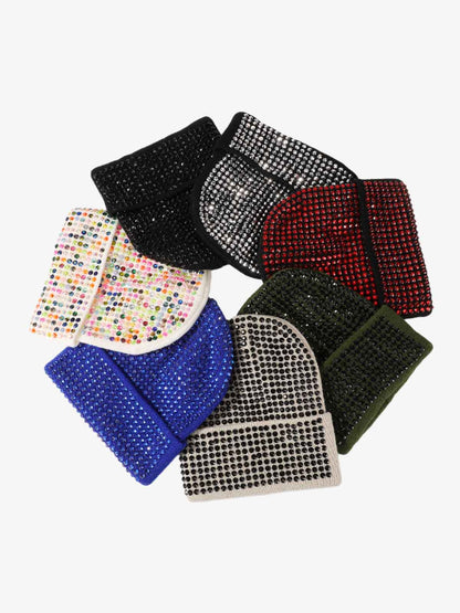 Knitted Rhinestone Beanie Hat with Sequins and Sparkle Design for Women and Men Fashion Winter Warm Cap?