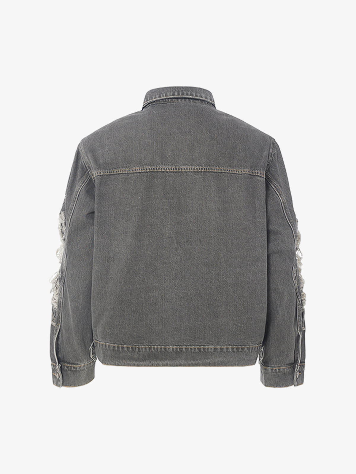 Retro Washed Distressed Denim Jacket 