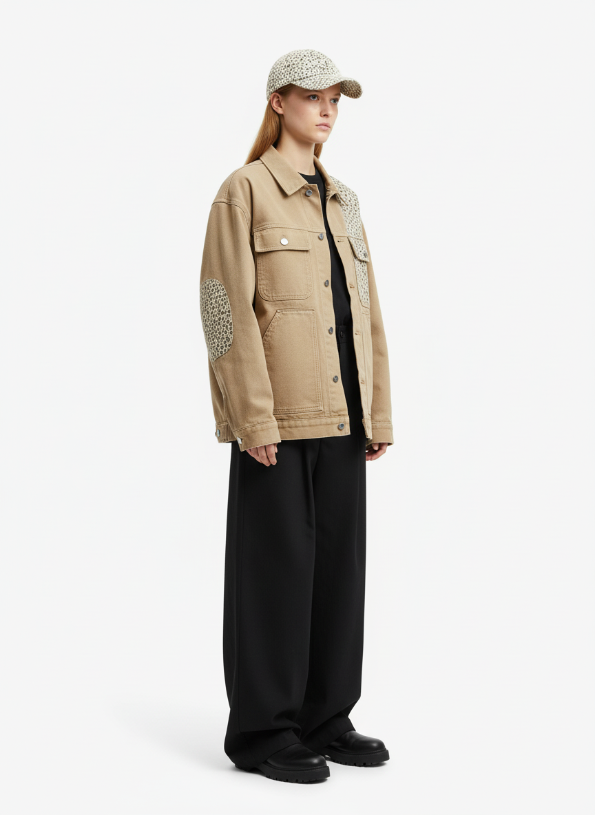 Vintage Leopard Print Distressed Baseball Cap