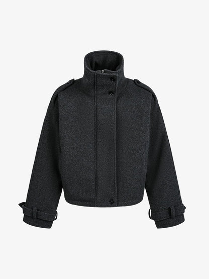 Stylish Zip-Up Jacket with Sleek Button Detail 