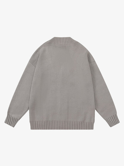 Cotton Blend Oversized V-Neck Cardigan Sweater for Men and Women 