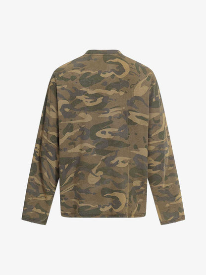 Camo Number 8 Graphic Long Sleeve T-Shirt