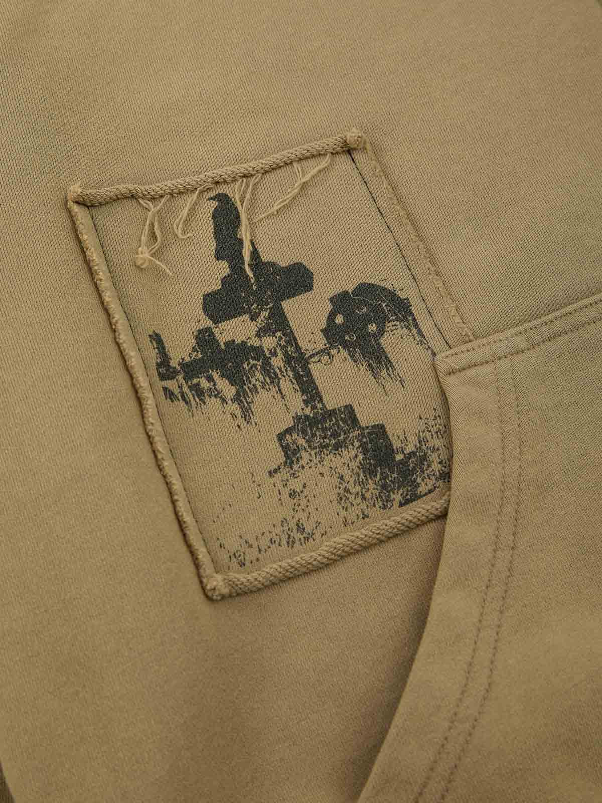 Cotton Blend Patchwork Bomber Jacket with Graphic Embroidery and Zipper Closure?