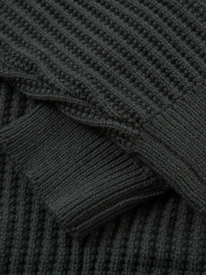 Men's Ribbed Half-Zip Sweater - Stylish and Cozy for Everyday Wear 