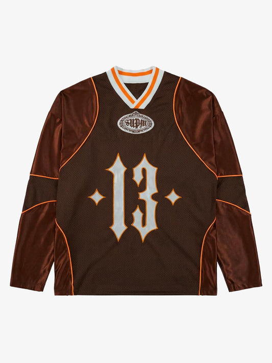 Supermade American Gothic Font Satin Mesh Jersey?