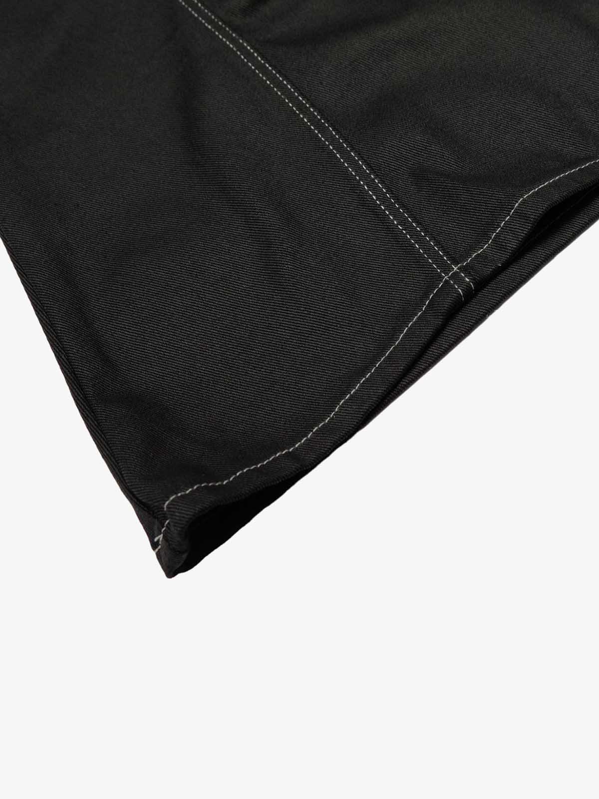 Contrast Stitch High-Waist Wide-Leg Barrel Jeans 