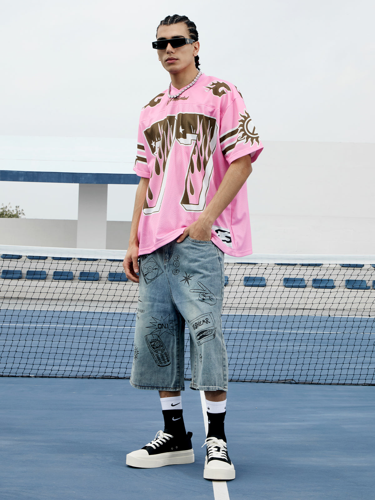 Retro Fun Graffiti Denim Jorts 