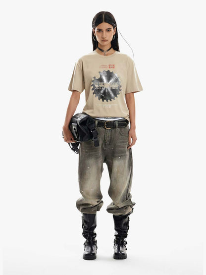 Industrial Saw Blade Graphic T-Shirt