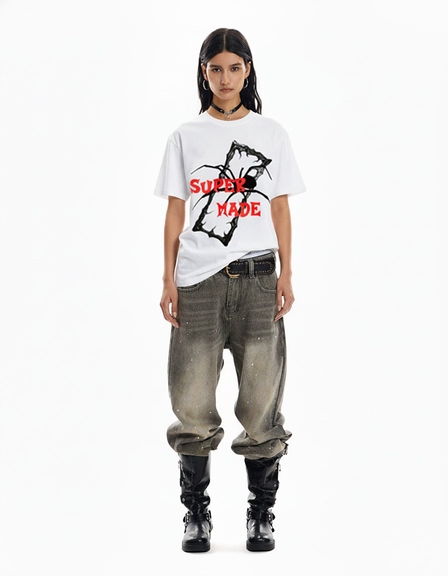 Gothic Spider Graphic T-Shirt